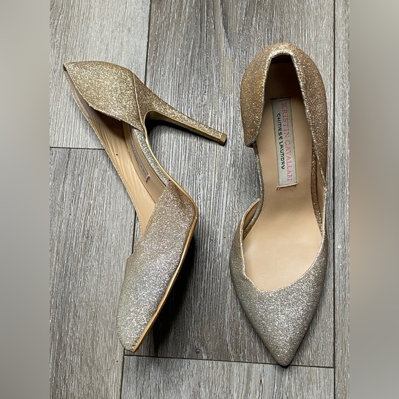 Chinese Laundry By Kristin Cavallari Formal Pointed Toe Heel Sparkly Gold Silver - Picture 7 of 16